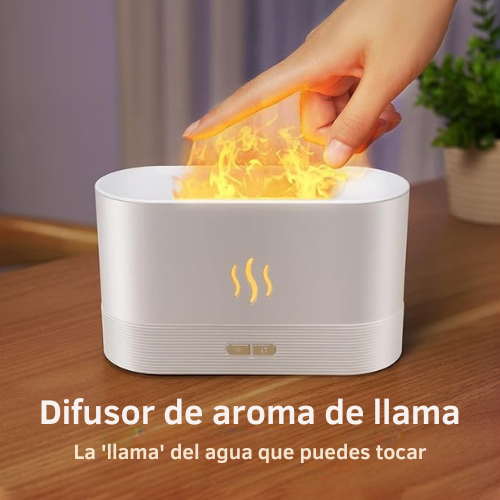 Humidificador difusor de aroma de llama colorida